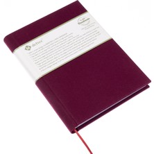 BİDEFTER Çizgili Defter - %100 El Yapımı, El Dikişi (İplik Dikiş) Özel Tasarım – 1 Sınıf Viskon Kumaş ile ciltlenmiştir. “Benzersiz Ürün” A/5 Bordo