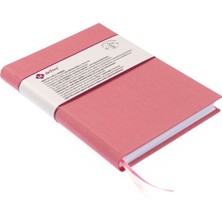 BİDEFTER Çizgili Defter - %100 El Yapımı, El Dikişi (İplik Dikiş) Özel Tasarım – 1. Sınıf Hakiki Cilt Bezi ile Ciltlenmiştir. “Benzersiz Ürün” A/5 Gül Kurusu