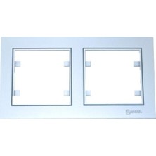 Makel Karea 2li Çerçeve Star Gümüş