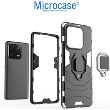 Microcase Xiaomi 13 (Global) Batman Serisi Yüzük Standlı Armor Kılıf - Siyah AL3349