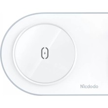 Mcdodo 3in1 iPhone Uyumlu Air Pod Apple Watch Uyumlu Magsafe Kablosuz Şarj Cihazı Beyaz CH-7060