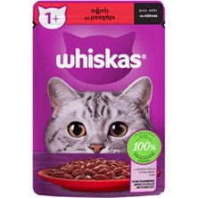 Whiskas Pouch Sos Içinde Sığır Etli Yetişkin Kedi Konservesi 85 gr