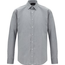Kiğılı Uzun Kol Slim Fit Desenli Klasik Gömlek