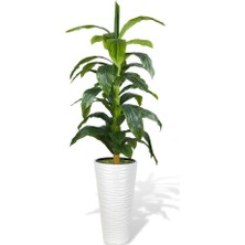 Nettenevime Yapay Ağaç Yukka Kılıç Çiçeği Beyaz Kumsal Vazoda 185 x 70 cm 35 Yaprak