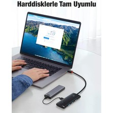 Baseus 0.25CM  5gbps Veri Aktarım 4 Portlu Type-C To USB 3.0 Dönüştürücü Çevirici Hub Tak Çalıştır