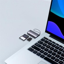 Baseus USB Kart Okuyucu Sd-Microsd Hafıza Kart Okuyucu Dönüştürücü Tak Çalıştır Eş Zamanlı Okuma Hafıza Kart Okuyucu