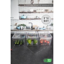 Aes Home Maxi Boy  Buzdolabı Için Düzenleyici_organizer Büyük Boy Şeffaf (Kapaklı)