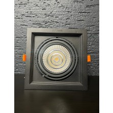 TekwaT Sıva Altı AR111 Cob Led 35 W Armatür Siyah Tekli Kasa