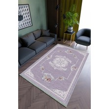 10 Post Online Salon Halısı Modern Lacivert Eflatun Yolluk Kaymaz Yuvarlak Oval Kesme Ince Yıkanabilir Halı