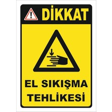 Vizyon Trafik "El Sıkışma Tehlikesi" Uyarı Levhası