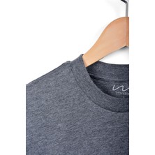 TheCatu Gri Erkek Ay Adam T-Shirt