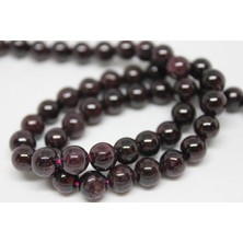 Yaşam Tohumu Lal (Granat) (Garnet) Taşı Yarım Dizi 7mm (18CM Uzunluğundadır)