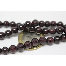 Yaşam Tohumu Lal (Granat) (Garnet) Taşı Yarım Dizi 7mm (18CM Uzunluğundadır)