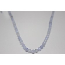 Yaşam Tohumu Kalsedon Taşı Yarım Dizi 5-6mm (18CM Uzunluğundadır)