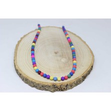 Yaşam Tohumu Lav Taşı Karışık Renkler Yarım Dizi 6mm (18CM Uzunluğundadır)