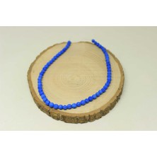 Yaşam Tohumu Lav Taşı Lacivert Yarım Dizi 6mm (18CM Uzunluğundadır)