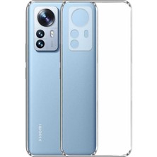 Kılıfmania Xiaomi 12 Lite ile Uyumlu Kapak Kamera Korumalı Tıpalı Silikon Şeffaf Kılıf