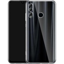 Kzy Huawei Y9 Prime 2019 ile Uyumlu Kapak Kamera Korumalı Tıpalı Silikon Şeffaf Kılıf