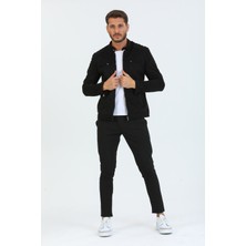 Mero Life Erkek Siyah Yeni Sezon Süet Ceket
