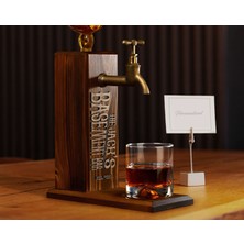 Bk Gift Kişiye Özel Kabartma Isimli Musluklu Doğal Ahşap Içki Standı, Home Bar, Viski Çeşmesi, Içecek Dispenseri, Ahşap Içecek Çeşmesi-9