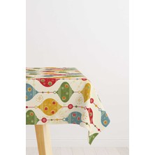 Cango Home Kırmızı Yeşil Yılbaşı Temalı Dijital Baskılı Masa Örtüsü CGH846-MS