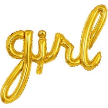 Hayaller Dükkanı Girl Yazılı Altın Folyo Balon