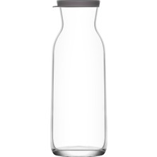 Lav Fonte Cam Karaf Tekli 1,2 L Gri Silikon Kapaklı (Sürahi )