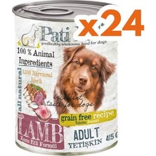 Pati Life Kuzu Etli Yetişkin Köpek Konservesi 415 gr 24' Lü