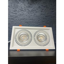 TekwaT Sıva Altı AR111 Cob Led 35 W Armatür Beyaz 2'li Kasa