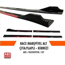 Oto Çizgi Otocizgi Üniversal Piano Black Kırmızı Renkli Kulaklı Flaplı Marşpiyel Lip