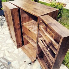Ratolye Masif Ahşap Bar Dolabı - Bid1