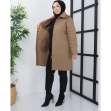 Glr & Gym Reva Kapüşonlu Kapitone Kışlık Büyük Beden Kadın Mont10