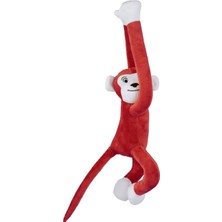 Boumini Toys Boyuna Sarılan Peluş Maymun Kırmızı Elleri Çıtçıtlı 55 cm