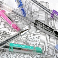 Dong-A Dong-A Finetech Iğne Uçlu Jel Mürekkepli Kalem Seti 0,3mm 5 Renk