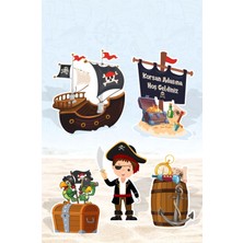 Neşeli Günlerim Korsan Konsepti Doğum Günü * Ayaklı Pano Set