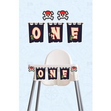 Neşeli Günlerim Korsan Konsepti Doğum Günü * One Banner Kalın Kağıt