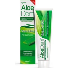 AloeDent Aloevera İle 3 Etkili Diş Macunu Florür ve Sls Içermeyen Doğal Beyazlık - 100 ml x 2 Adet