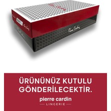 Pierre Cardin Bordo 4661 Pedli Balenli Çeyiz Dantel Gecelik ve String Fantezi İç Çamaşır Takımı