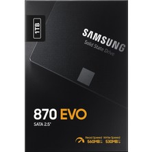 Samsung 1TB MZ-77E1T0BW 870 Evo Sata 3.0 560-530mb-s 2.5" MZ-77E1T0BW Ssd Harddisk