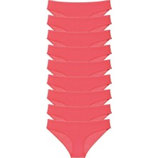 Royaleks 9 adet Süper Eko Set Likralı Kadın Slip Külot Fuşya