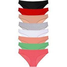 Royaleks 8 adet Süper Eko Set Likralı Kadın Slip Külot Set 1