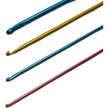 Orfe Renkli Gagalı Şiş 35CM Tığ Şiş Tunus Şişi Tığı ORRG35