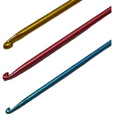 Orfe Renkli Gagalı Şiş 25CM Tığ Şiş Tunus Şişi Tığı ORRG25