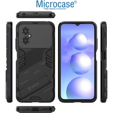 Microcase Xiaomi Redmi Note 11R (Global) Matrix Serisi Armor Standlı Perfect Koruma Kılıf -Siyah AL3416
