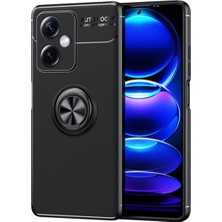 Microcase Xiaomi Redmi Note 12 (Çin Versiyon) Focus Serisi Yüzük Standlı Silikon Kılıf - Siyah AL3363