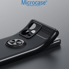 Microcase Xiaomi Redmi Note 12 (Çin Versiyon) Focus Serisi Yüzük Standlı Silikon Kılıf - Siyah AL3363