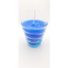 Be Beauty 1 Adet Mavi Renk Cam Bardak Mum