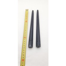 Be Beauty 2 Adet Siyah Renk Düz Şamdan Mum 25 cm