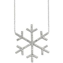 Stil Love Gümüş Kar Tanesi Bayan Kolye