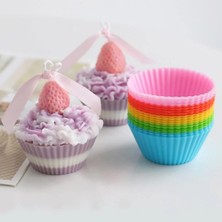 Dream Butik Renkli Silikon Yeniden Kullanılabilir Cupcake Muffin Kabı